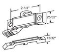 Stb Window Sash Lock Chrome 7 16 Latch Projection 2-1 4 Screw Holes 
