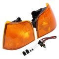 Corner Light For Peterbilt 375 385 Trucks Pair Lamp Halogen W Bulb Turn Signal Amber Lens Driver Passenger Side