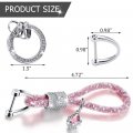 Crystal Car Key Chain For Women Accessories With Bling Rhinestones Ring All Keys Pink