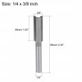 Uxcell Router Bit 1 4 Shank 3 8 Cutting Dia 2 Straight Flutes Carbide For Woodworking Carpentry Milling Cutter Tool 4pcs