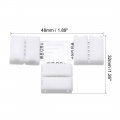 Uxcell 12mm 5p T-shape Led Strip Connector Quick Splitter For 5050 Rgbw 5 Conductor Lights 5pcs