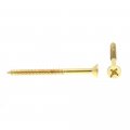 Prime-line Wood Screw Flat Head Phillips 14 X 3 In Solid Brass Pack Of 25
