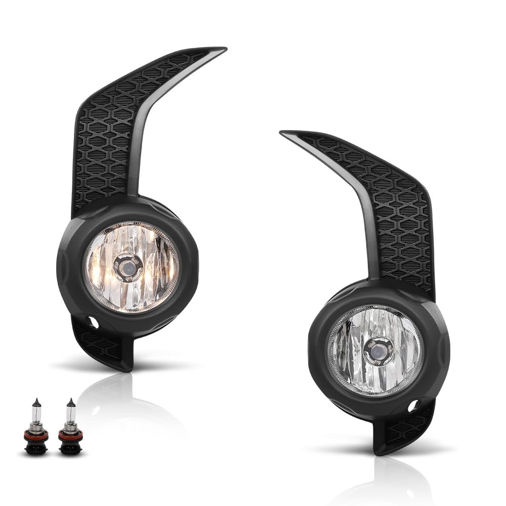 Front Fog Lights Lamps Bezel Trim Surround Covers Pair For Toyota 4runner Trd Sr5 2014 2015 2016 2017 2018 2019 2020 Black
