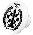 Set Of 2 Chess Pieces Ceramic Cabinet Drawer Knobs 