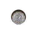 Grandeur Newport Rosette With Fontainebleau Crystal Knob Single Dummy Vintage Brass 