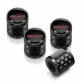 Ipick Image For Gmc Red Logo On Real Carbon Fiber Barrel Black Aluminum Tire Valve Stem Caps Black