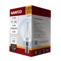 Satco S21200 3w G16 5 Led Filament Lamp Clear Candelabra Base 2700k Warm White 200 Lumens 120v 25w Incandescent Equivalent Wet