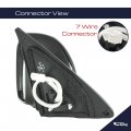 Spieg To1320251 Driver Side Mirror Replacement For Toyota Highlander 2008-2013 Power Heated Puddle Lamp Paintable Black 7pin Lh