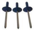 Bryke Racing Large Head Chevron Blue Pop Rivets 50 Ct 