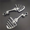 Xkh-chrome Long Angled Adjustable Peg Mounting Kit U Shape Foot Compatible With Honda Goldwing Vtx1300 Shadow Valkyrie Triumph