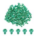 8-32 X 1 4 Inch Thread Ground Screws 60 Pack Green Electrical Grounding Screw Hex Phillips Head Flanged For Home Lamp Outlet 