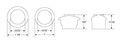 Blazer C534rk6 Led Red 3 4 Round Clearance And Side Marker Light With Chrome Flange Rubber Grommet 6 Pack
