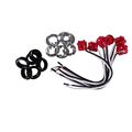 Blazer C534rk6 Led Red 3 4 Round Clearance And Side Marker Light With Chrome Flange Rubber Grommet 6 Pack 