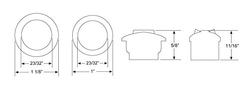 Blazer C534rk6 Led Red 3 4 Round Clearance And Side Marker Light With Chrome Flange Rubber Grommet 6 Pack
