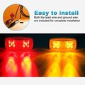 Partsam 14x Trailer Marker Led Light Double Bullseye 10 Diodes Clearance Red Amber