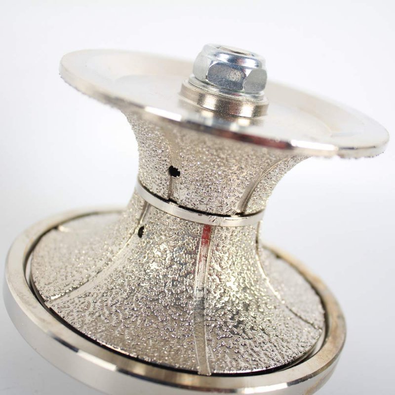 V50 2 In Full Bullnose Diamond Hand Profiler Router Bits With 5 8 11 Thread For Granite Countertops Coarse Grit Vacuum Brazed