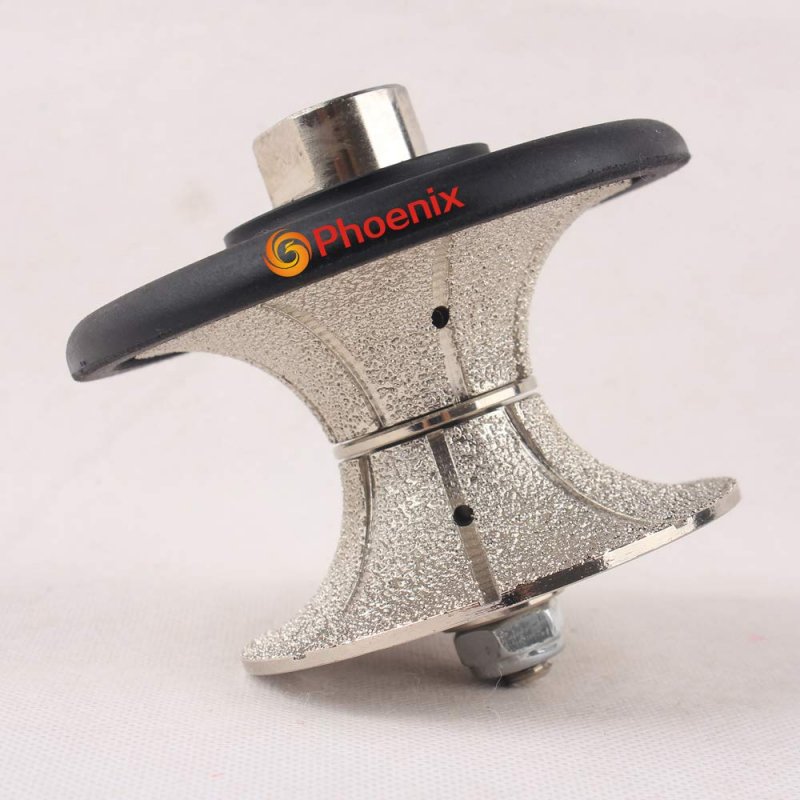 V50 2 In Full Bullnose Diamond Hand Profiler Router Bits With 5 8 11 Thread For Granite Countertops Coarse Grit Vacuum Brazed