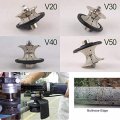 V50 2 In Full Bullnose Diamond Hand Profiler Router Bits With 5 8 11 Thread For Granite Countertops Coarse Grit Vacuum Brazed