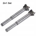 Uxcell Forstner Wood Boring Drill Bits 14mm 15mm Dia Hole Saw Carbide Alloy Steel Tip Round Shank Cutting For Hinge Plywood