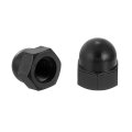 M8x1 25 Acorn Cap Nuts 20pcs Nylon Dome Head Nut Hardware For Bolt Cover Black 
