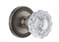 Grandeur 822668 Single Dummy Antique Pewter Newport Rosette With Versailles Crystal Knob 