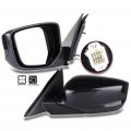 Ocpty Driver Side View Mirror Compatible With 2008-2012 For Honda Accord Sedan Smooth Manual Fold Non-heated Abs
