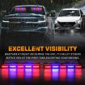 Xridonsen 2x 17 Inch Emergency Dash Police Lights Red Blue Light Bar 40 Led Interior Front Rear Windshield Strobe Safety