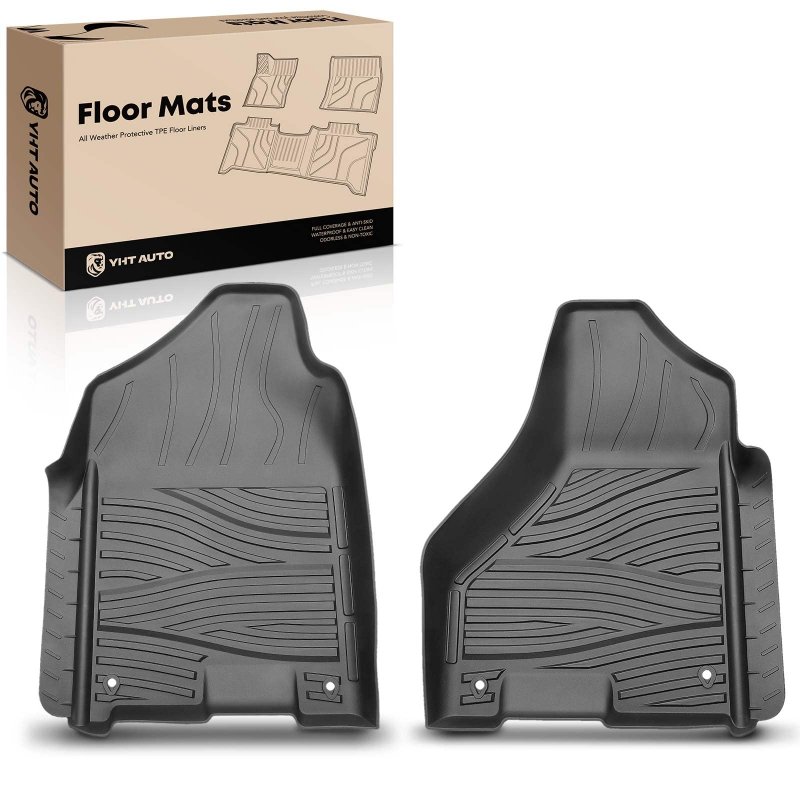 All Weather Floor Mats For Ram 1500 2500 3500 2009 To 2018 And Classic 2019 2024 Crew Cab Tpe Custom Fit Front Row Liners Set