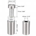 Uxcell 1 2 Dia X 1-3 4 12x43mm Standoff Screws Wall Mount Sign Holders Acrylic Glass Nails 8pcs
