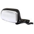 Black Right Side Mirror Fit For 1992-1997 Ford F Super Duty Metallic Finish Glass Manual Fold Non-heated 