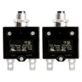 Baomain 2pcs 15a Circuit Breaker Thermal Overload Protector S22 Series 125 250vac 65vdc Manual Reset Breakers Ul Ce Listed