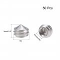 Uxcell 50pcs M4x3mm Internal Hex Socket Set Grub Screws Cone Point 304 Stainless Steel Screw