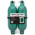 Boattector Inflatable Fender Value 2 Pack 6 5 X 22 Forest Green 3006 76 With Two 3 8 In 5 Ft Lines 