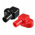 Uxcell Electrical Battery Terminal Rubber Protector Covers For 18mm Cable Red Black 1 Pair 