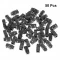 Uxcell 50pcs Pcb Mount 3 5mm Pin Socket Headphone Stereo Jack Audio Video Connector Black Pj320