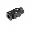 Uxcell 50pcs Pcb Mount 3 5mm Pin Socket Headphone Stereo Jack Audio Video Connector Black Pj320