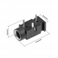 Uxcell 50pcs Pcb Mount 3 5mm Pin Socket Headphone Stereo Jack Audio Video Connector Black Pj320