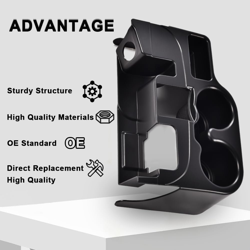 Matte Black Center Console Cup Holder For Dodge Ram 1500 2500 3500 2003 To 2012 Part Number 6l3z-18264a01-b