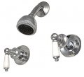 8 Two-handle Shower Only Faucets Satin Nickel Finish Washerless Porcelain Lever Handle By Plumbusa 34589 