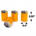 Blue Dragons In The Sky Castle Valve Stem Caps For Tire Rim Wheel Aluminum Yellow