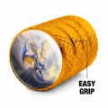 Blue Dragons In The Sky Castle Valve Stem Caps For Tire Rim Wheel Aluminum Yellow