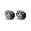 Squirrelly Performance Pair Of 2 5 304 Ss Straight Flex Coupler 4 Length 