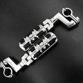 Wing Skull Zombie Shape Front Rider 1 Stiletto 4475 Foot Peg Clamps For Honda Shadow Ace Magna Valkyrie Chrome Body Black