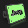 Ipick Image Made For Jeep 3d Logo Glow In The Dark Luminescent Billet Aluminum 2 Inch Tow Hitch Cover