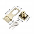Uxcell Keyed Hasp Lock 80mm Twist Knob Locking For Door Cabinet Different Bronze Tone 2 Pcs