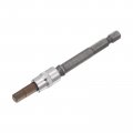 Uxcell H6 Hexagon Bit Socket 1 4 Square Drive Cr-v Sockets S2 Steel Bits 5 Length With Hex Shank Power Drill Adapter