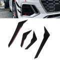 Front Bumper Side Spoiler Aerodynamic Air Vent Trim Cover For Fy 2021-2024 Glossy Black