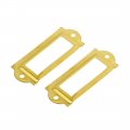 Uxcell Post Office File Drawer Label Tag Name Card Holder Gold Tone 50pcs