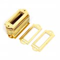 Uxcell Post Office File Drawer Label Tag Name Card Holder Gold Tone 50pcs