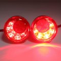 Httmt- Rear Chrome Amber Led Running Brake Turn Signal Indicator Light Compatible With H-d Xl 883 1200 92-17 P N Mt224-019r-cd